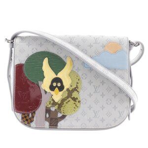 LOUIS VUITTON Gray Monogram Leather Shoulder Bag